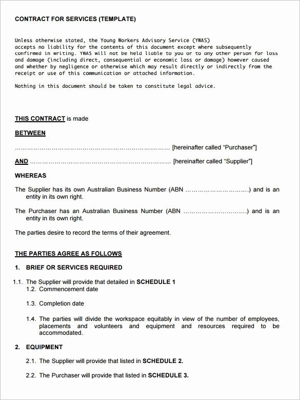 Service Contract Template 8 Free Word Pdf Documents