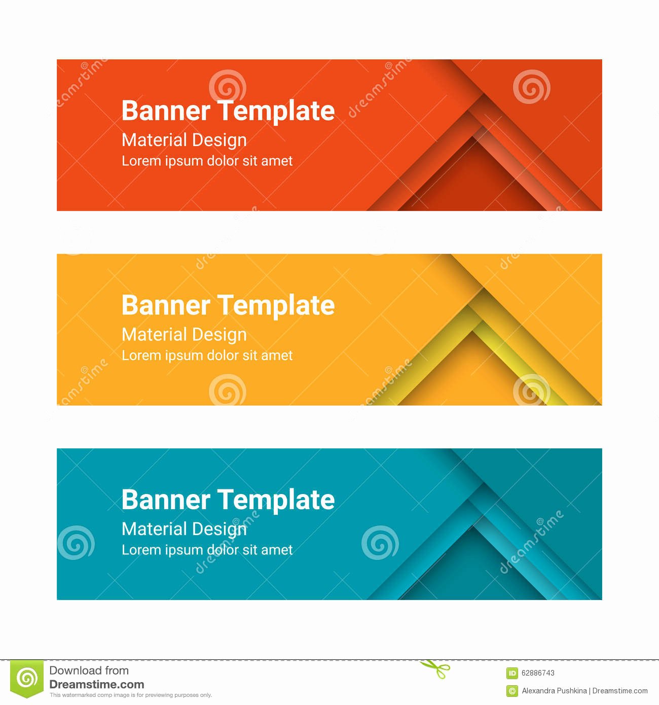 stock illustration set modern colorful horizontal vector banners material design style can be used as business template web design image