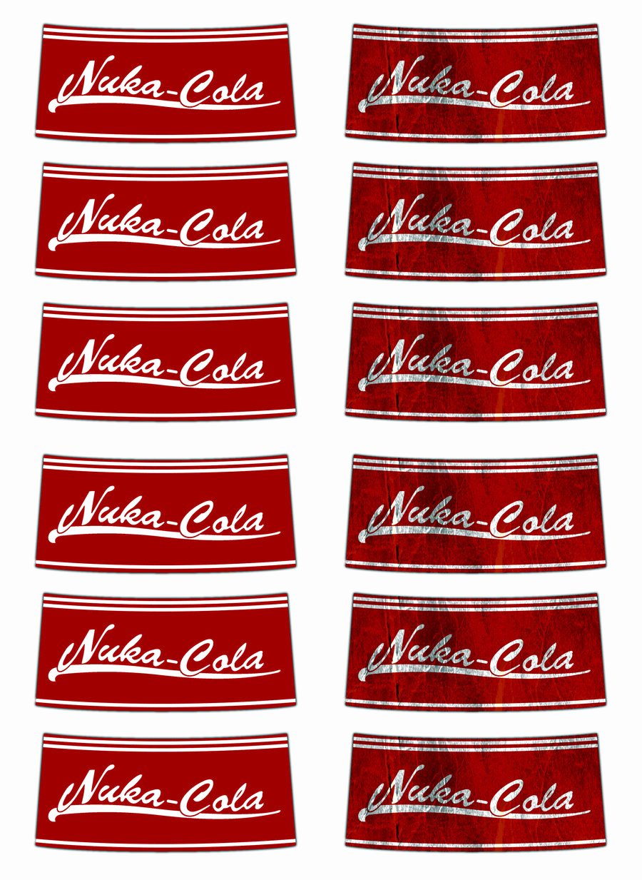 Sheet Of Nuka Cola Labels by Emptysamurai On Deviantart