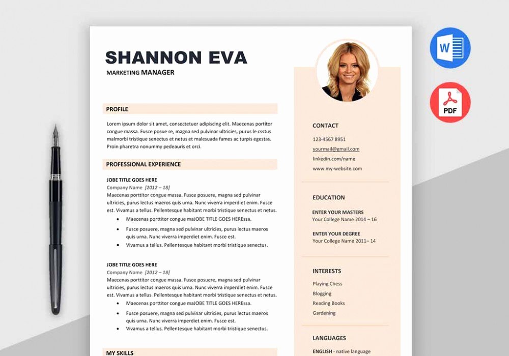 shine free creative resume template microsoft word