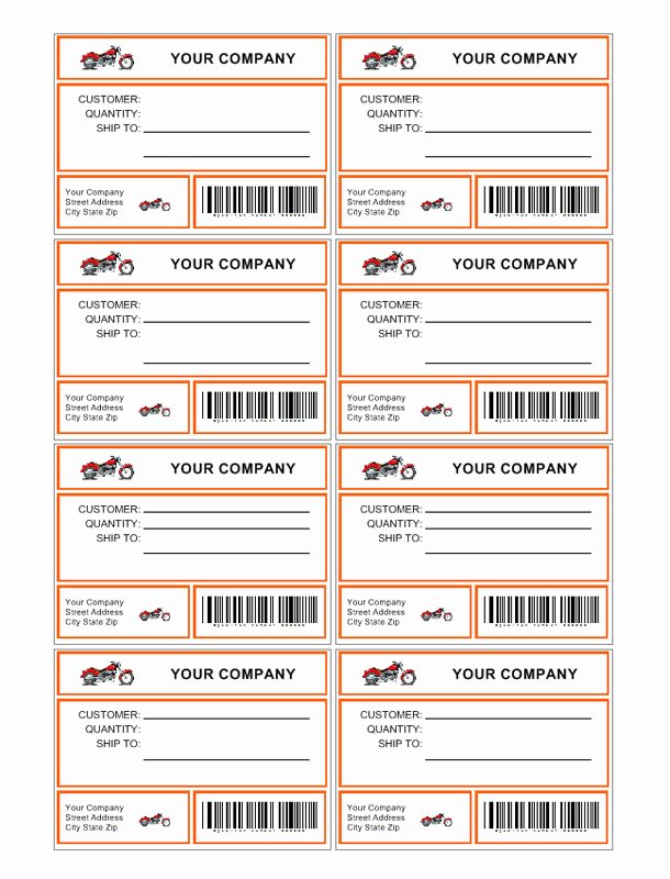 Shipping Label Template