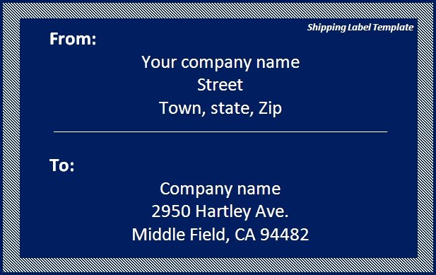 Shipping Label Template Word