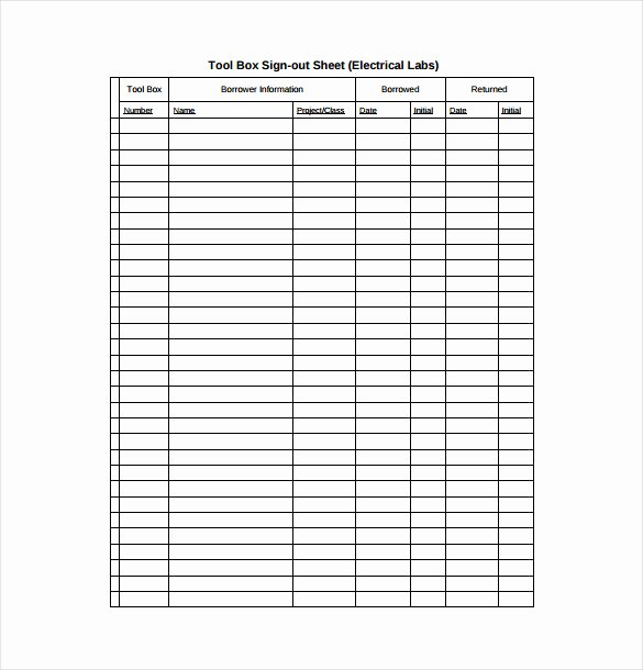 Sign Out Sheet Template 14 Free Word Pdf Documents