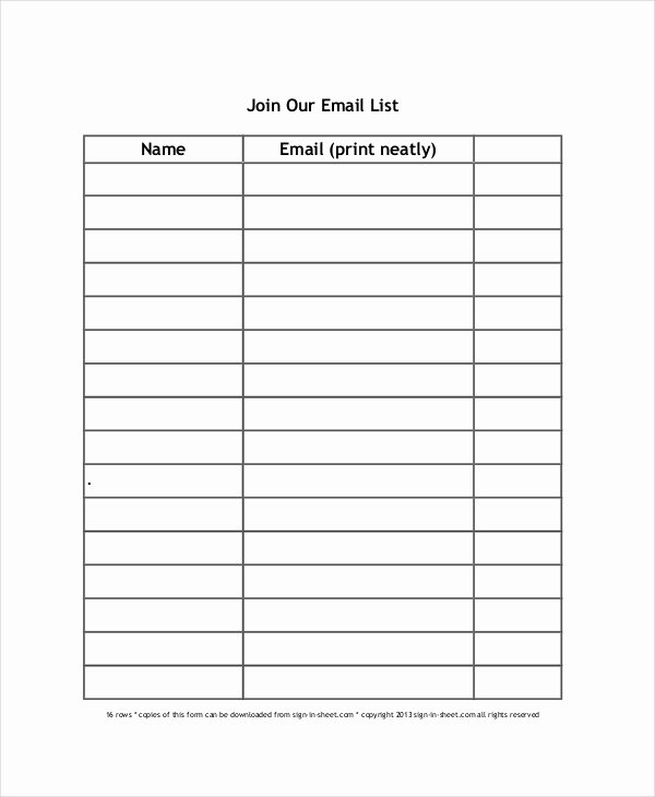 Sign Up Sheet 16 Free Pdf Word Documents Download