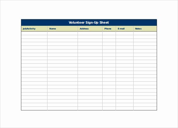 Sign Up Sheet Template 13 Download Free Documents In