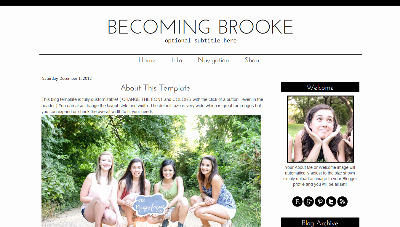 Simple Black White Blogger Template Modern Blog Design