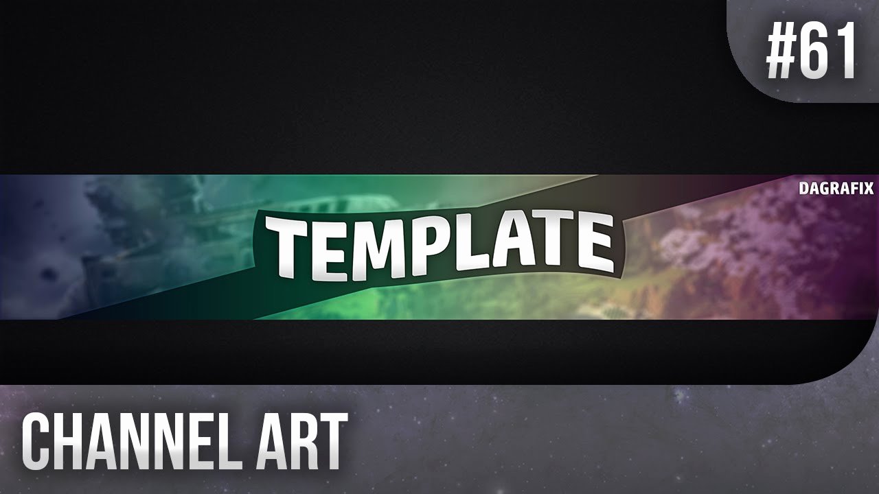 Simple Channel Art Template 61 Free Shop Download