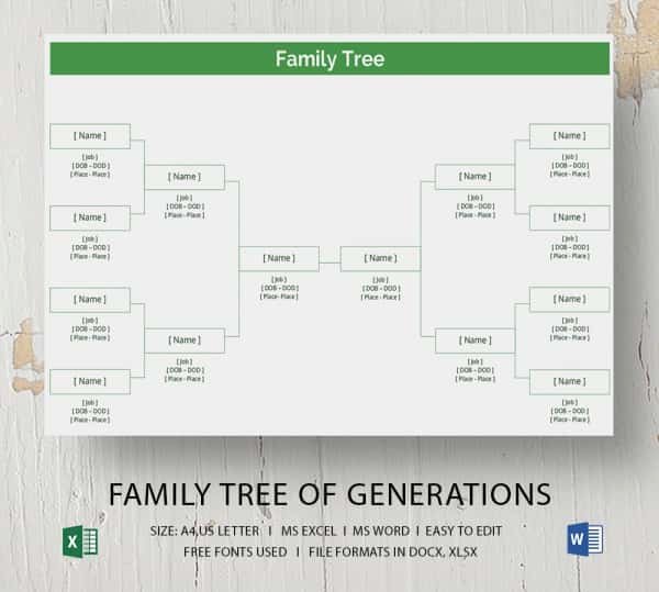 Simple Family Tree Template 25 Free Word Excel Pdf