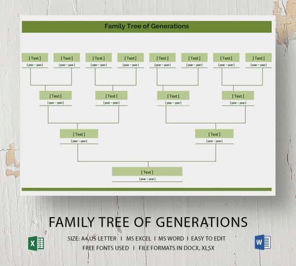 Simple Family Tree Template 25 Free Word Excel Pdf