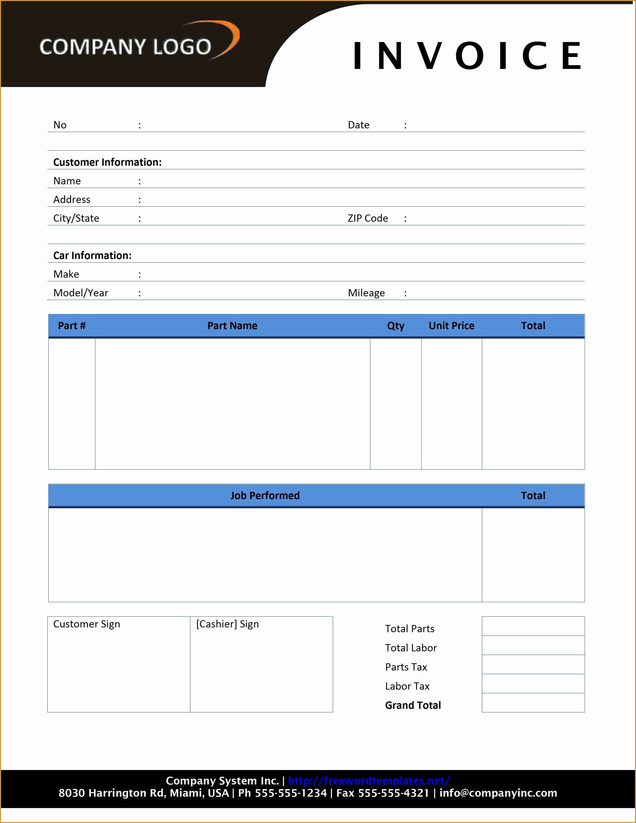 Simple Invoice Template Microsoft Word Invoice Template