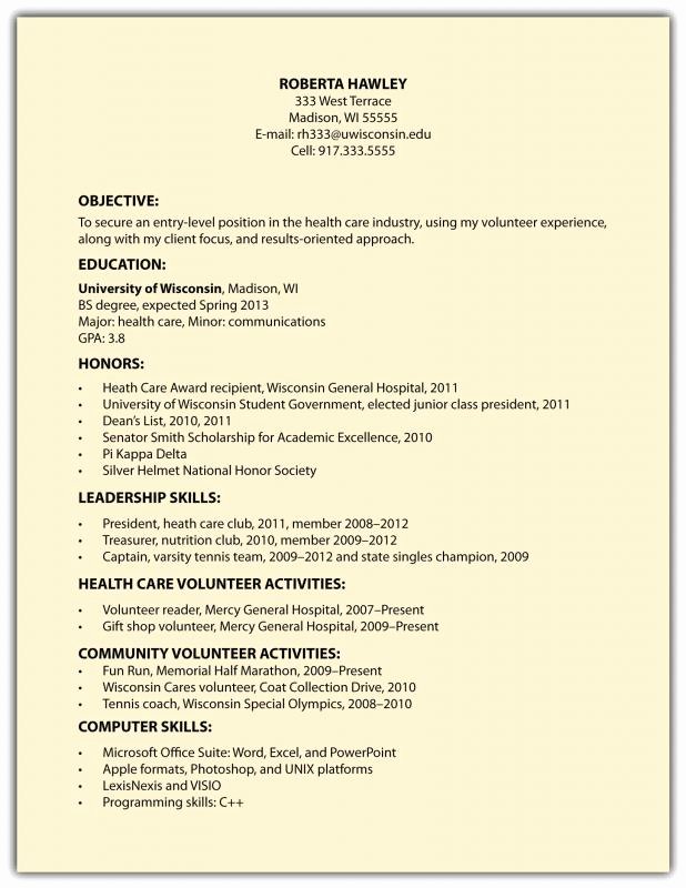 Simple Job Resume Examples