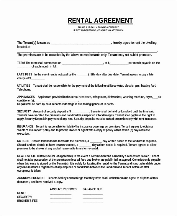 Simple Lease Agreement