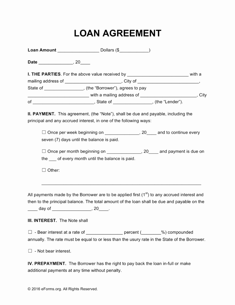 Simple Loan Agreement