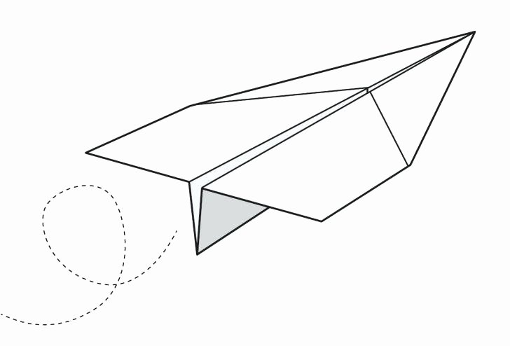 Simple Paper Airplane Template Medium Size Aeroplane