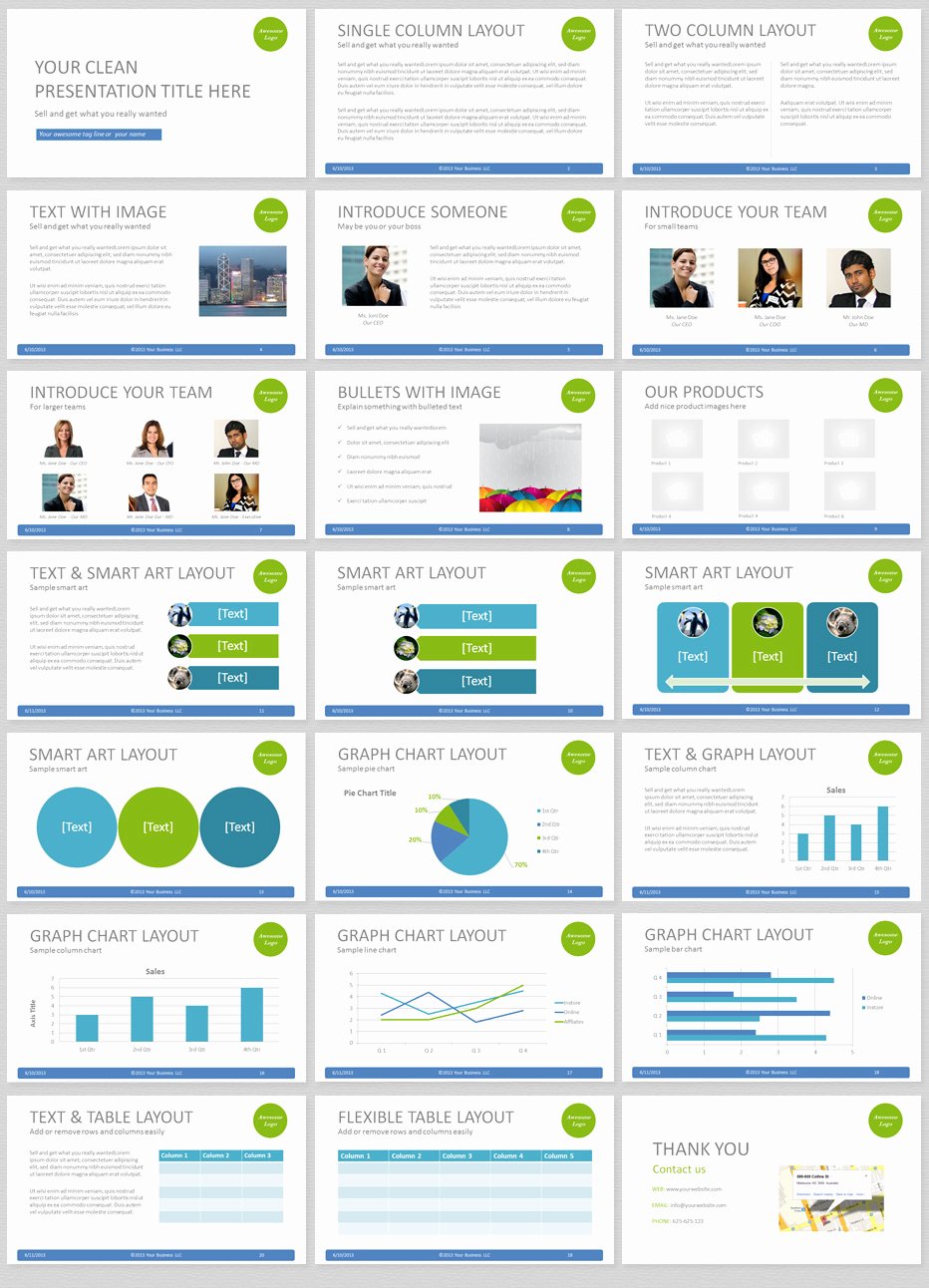 Simple Powerpoint Template with Clean and Elegant Easy to