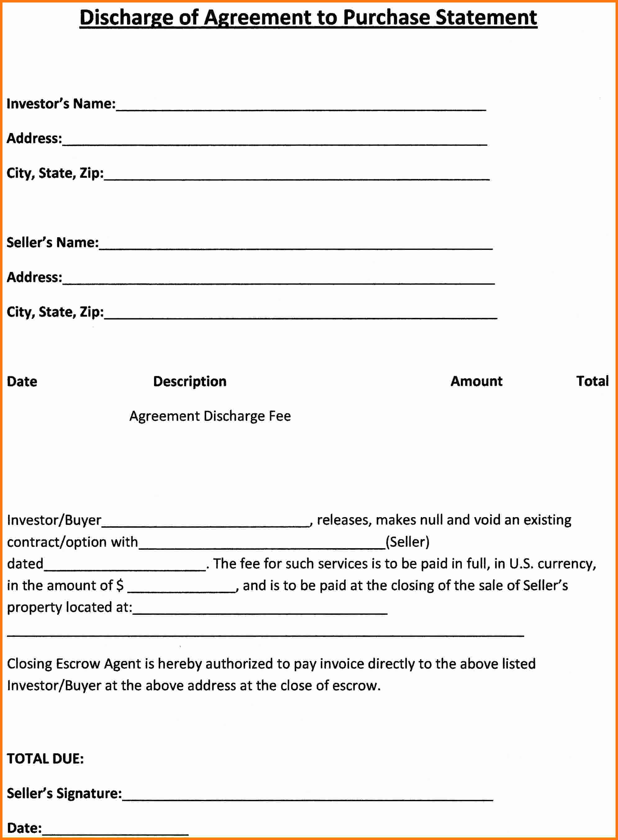 simple purchase agreement template