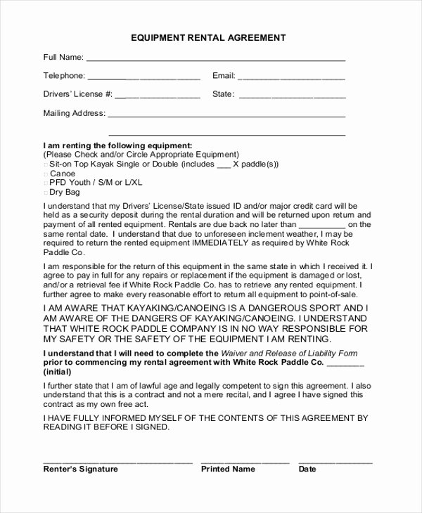 simple rental agreement form