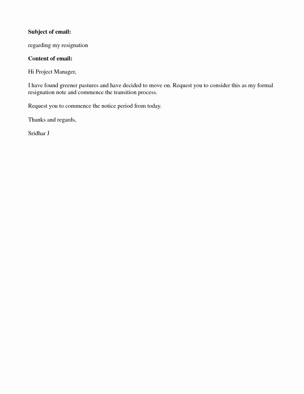 Simple Resignation Letter Template Resume Templates