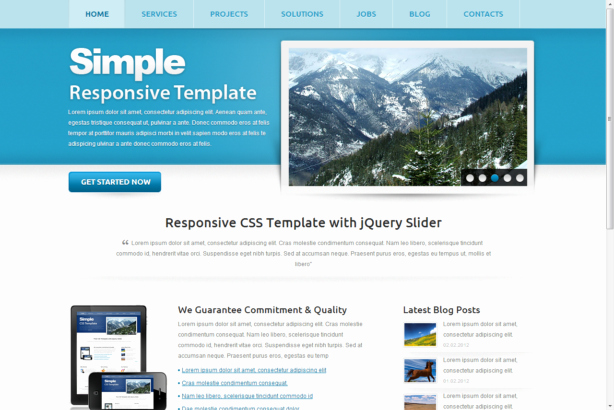 Simple Responsive HTML5 theme HTML5xcss3