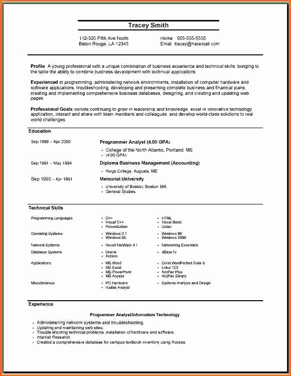 Simple Resume format for Students