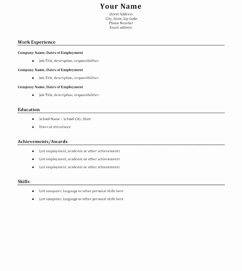 Simple Resume Maker Free Resume Writing Template Sample