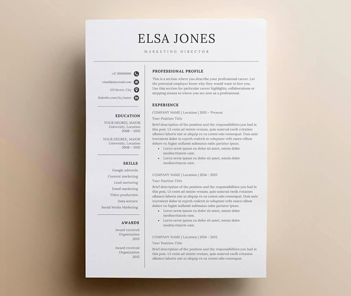 Simple Resume Templates 15 Examples to Download &amp; Use now