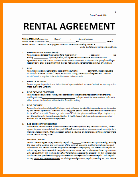 Simple Room Rental Agreement form Free