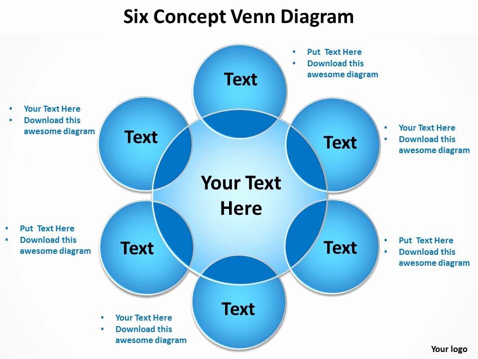 Six Concept Venn Diagram with Big Ring In Center and