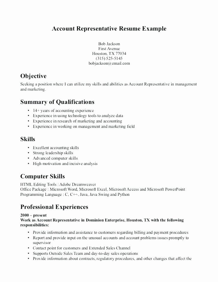 skill descriptions for resume