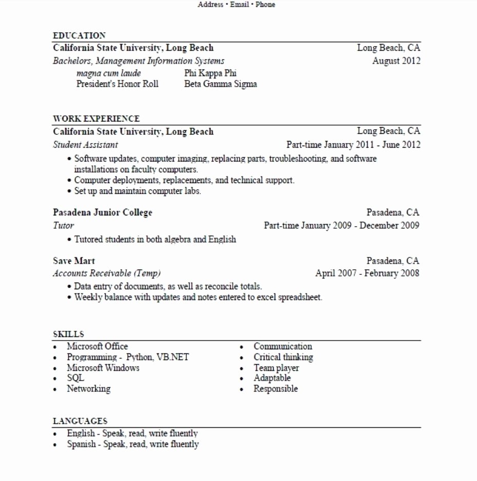 Skills and Abilities Resume Examples