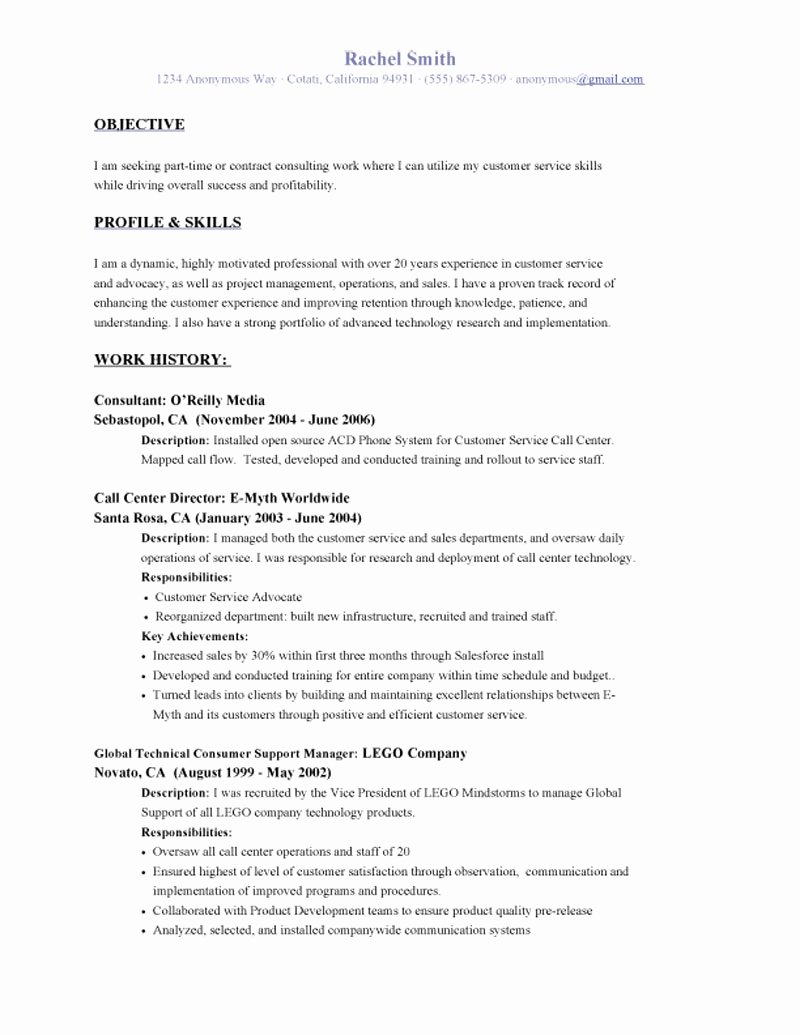 Skills and Abilities Resume