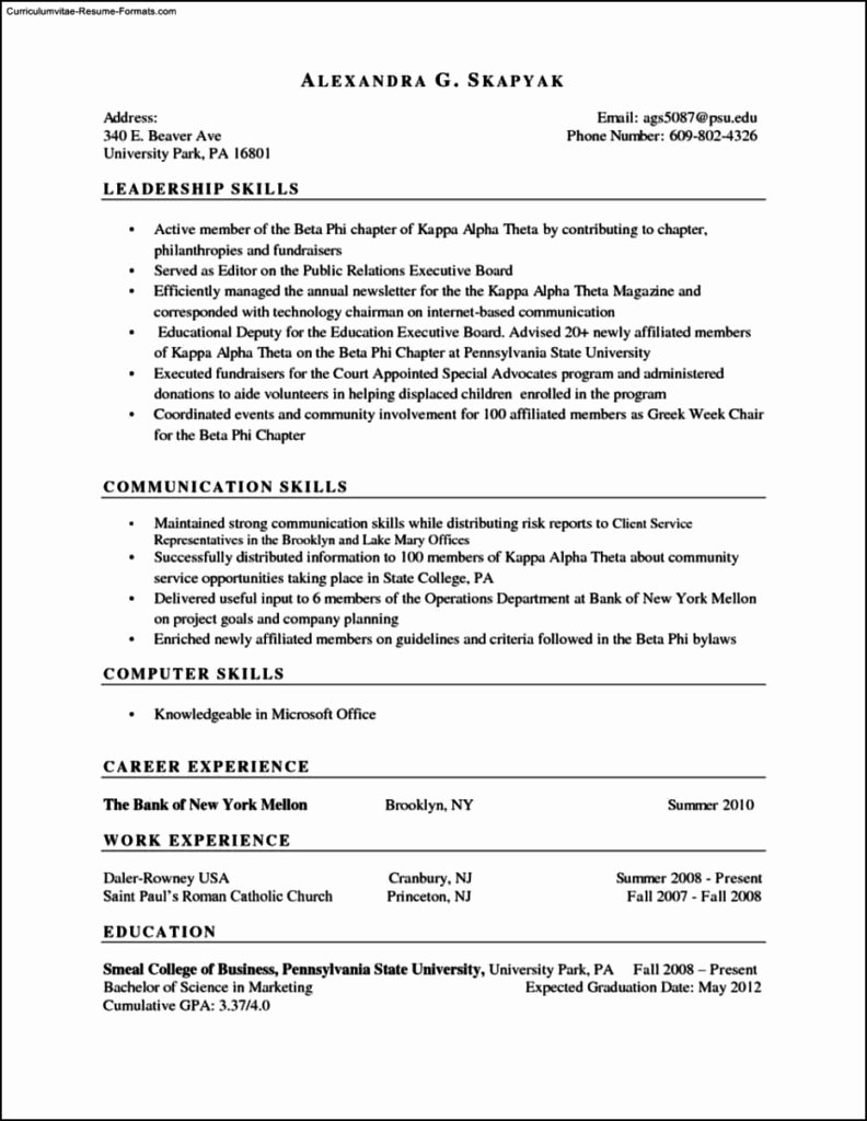 Skills Based Resume Templates Free Samples Examples