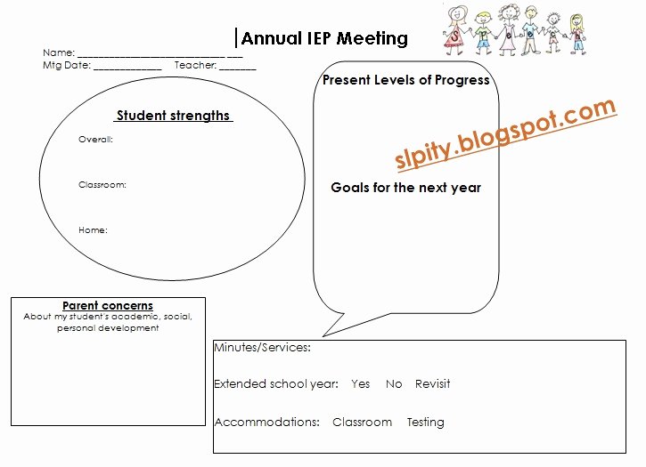 Slp Ity Iep Meeting forms