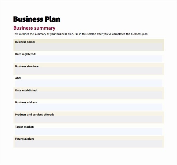 Small Business Plan Template 9 Download Free Documents