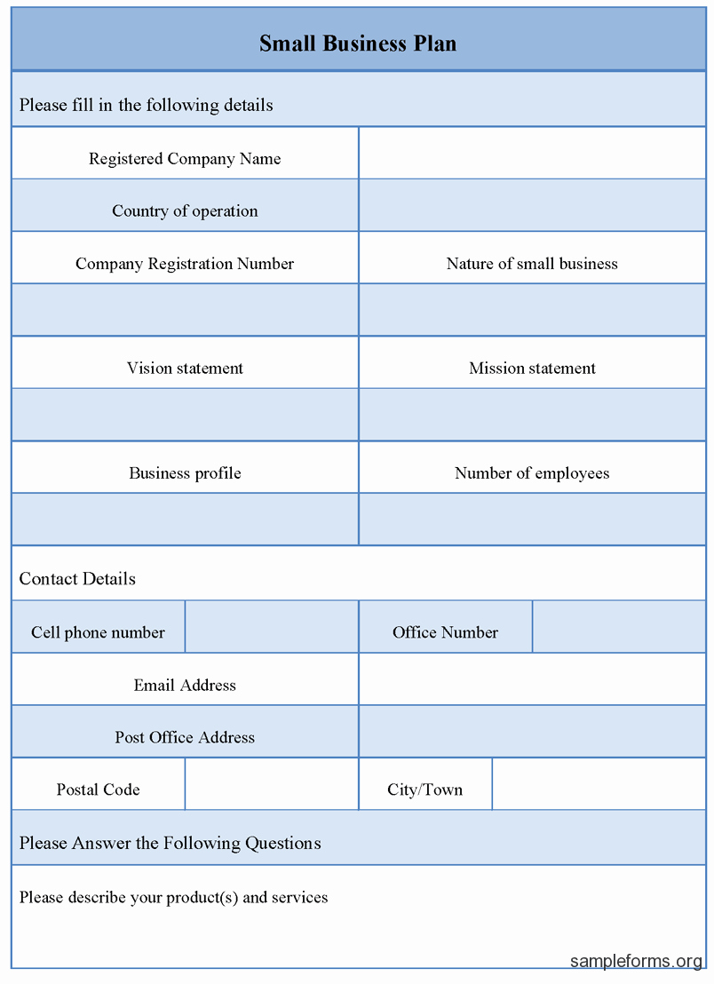 Small Business Plan Templates