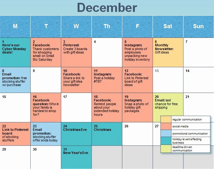 Social Media Calendar Ideas