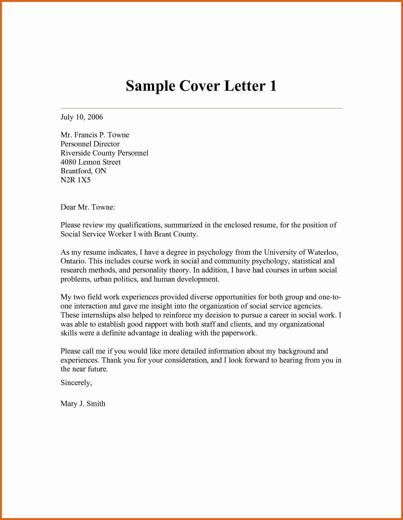 social work cover letters templates