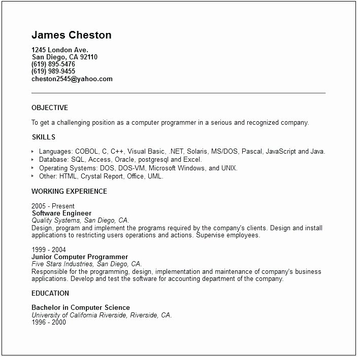 Software Applications List for Resume Resume Ideas