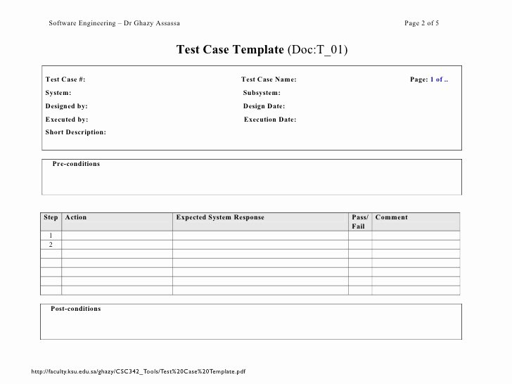 Software Architecture Test Case Writing