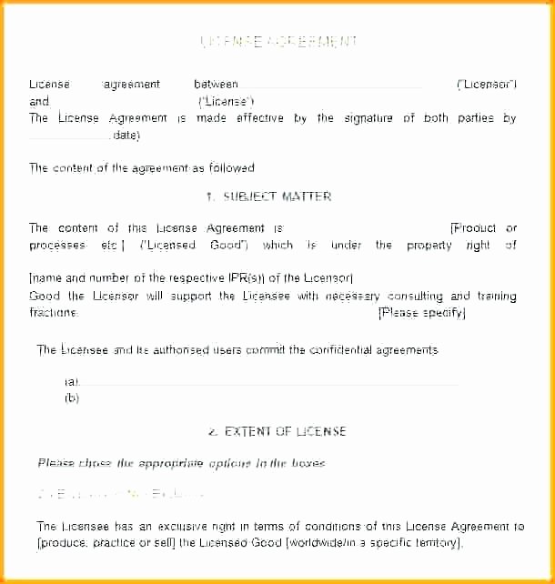 Software License Agreement Template formal Icon Example