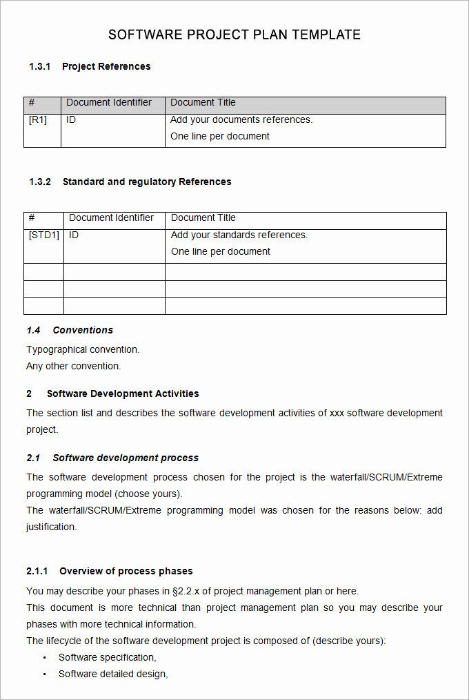 Software Plan Template 7 Free Word Pdf Excel