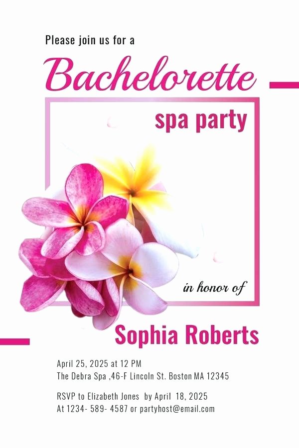 Spa Party Invitation Template Pamper Invite Free