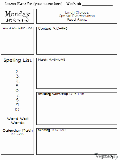 Special Ed Lesson Plan Template Templates Data