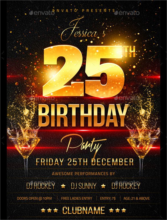 Spectacular Birthday Flyers Template 24 Download