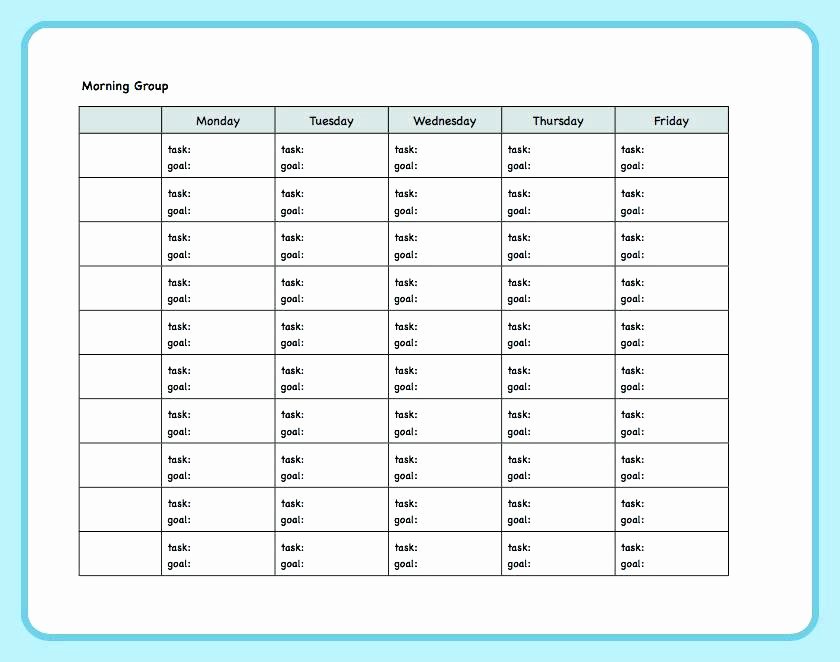 Speech therapy Schedule Template Plan format Fee