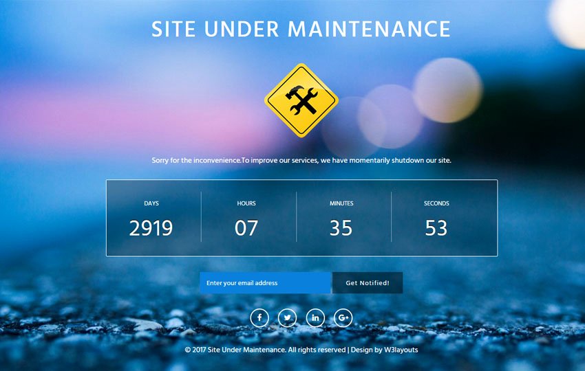 Speedo Under Construction Mobile Website Template by W3layouts