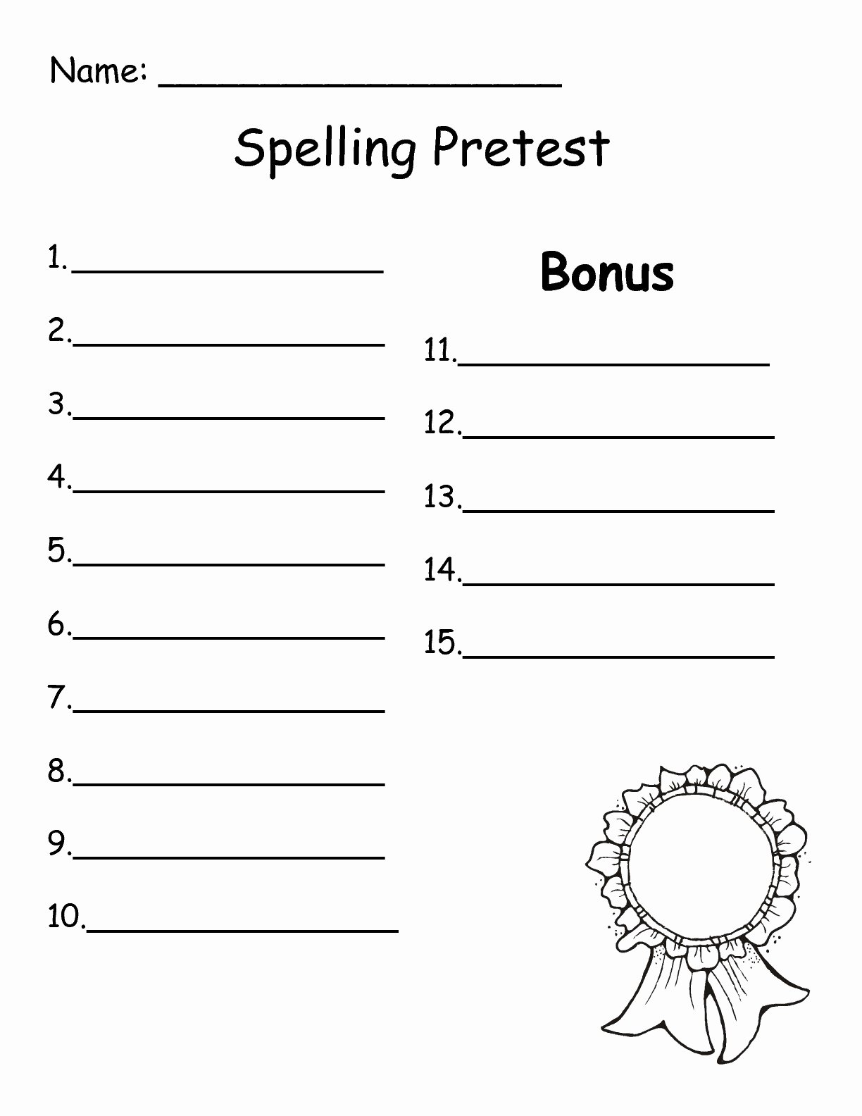 Spelling Test Template Beepmunk