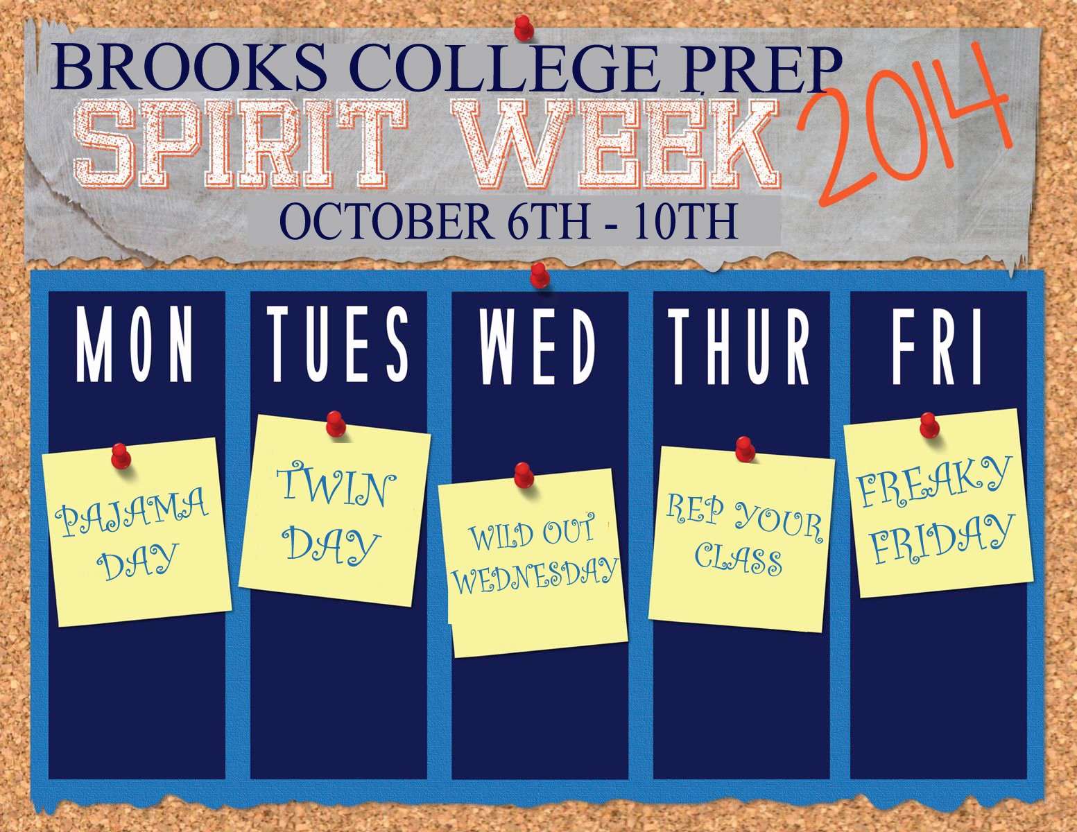 School Spirit Week Flyer Template Latter Example Template