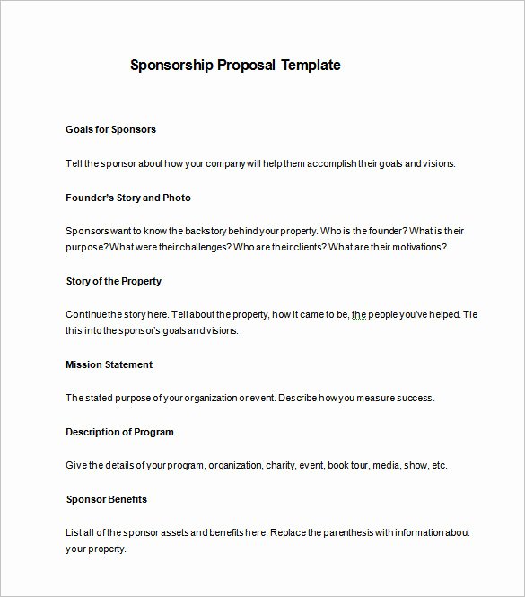 Sponsorship Proposal Template – 10 Free Sample Example