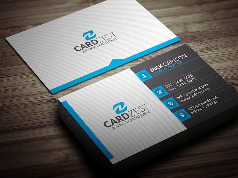 Square Icons Professional Business Card Template Cardzest